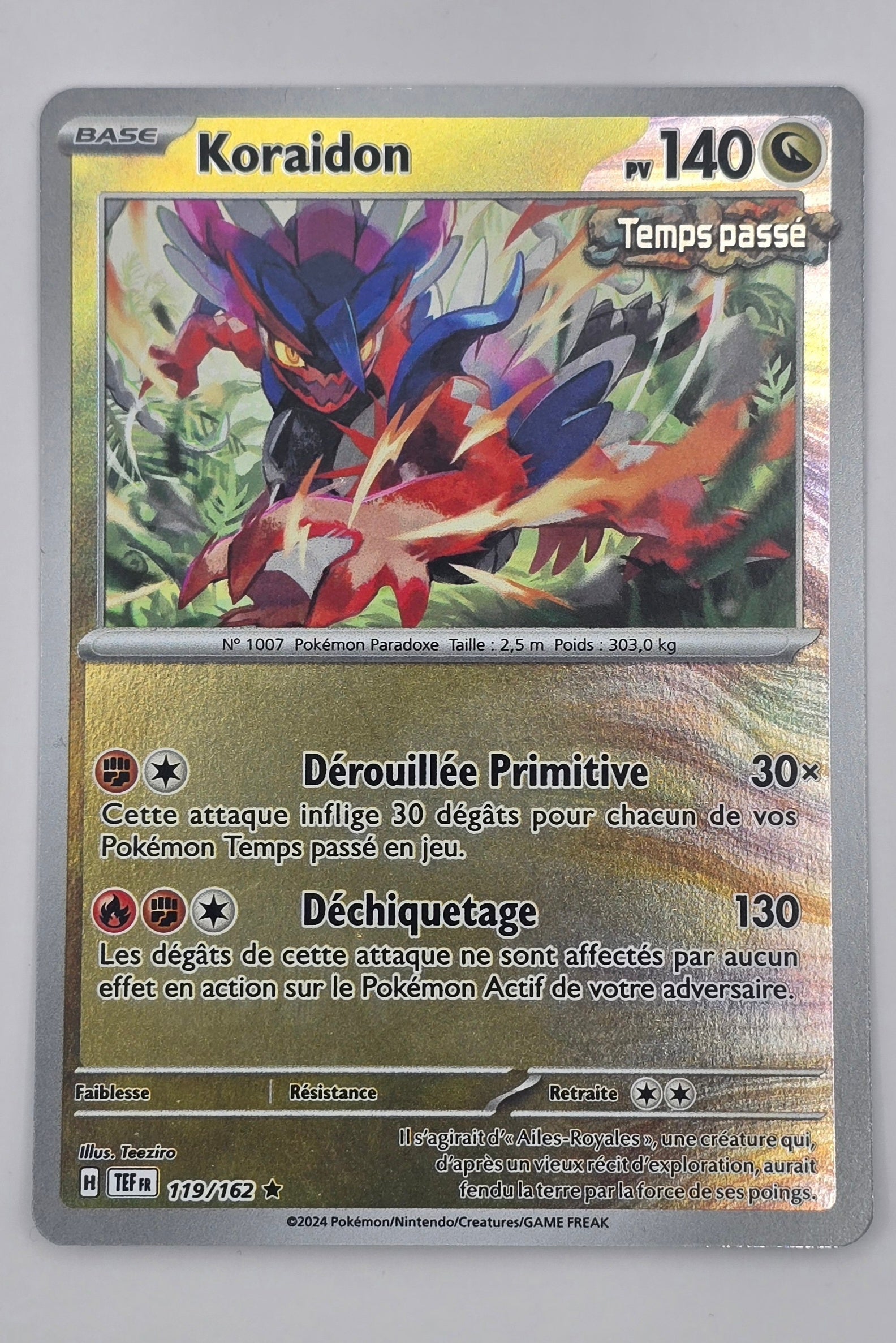 Carte Pokémon – Koraidon 119/162 FR - Force temporelle