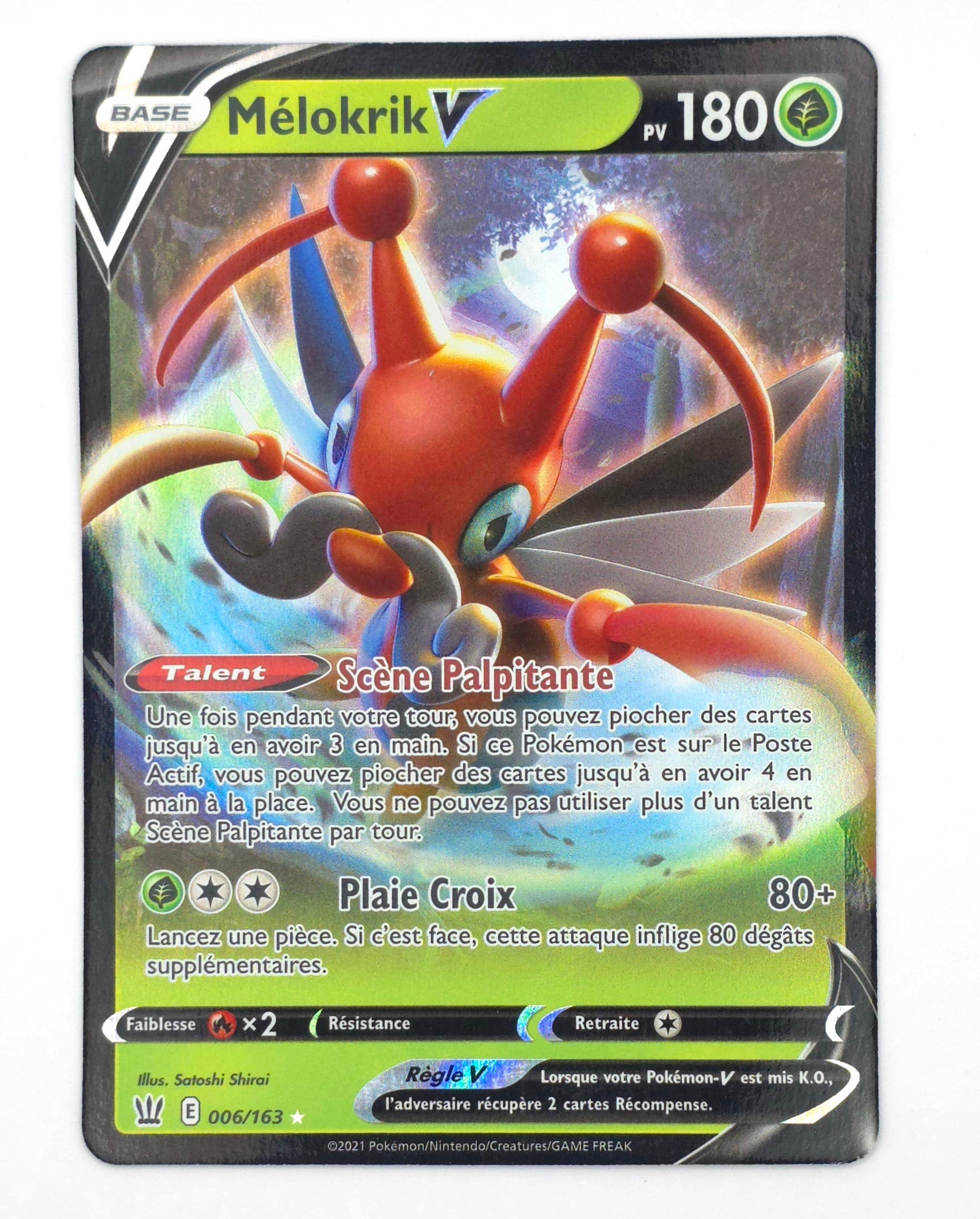 Carte Pokémon – Mélokrik V Holo (Épée & Bouclier EB05 – Styles de Combat 2021 – 006/163) – FR