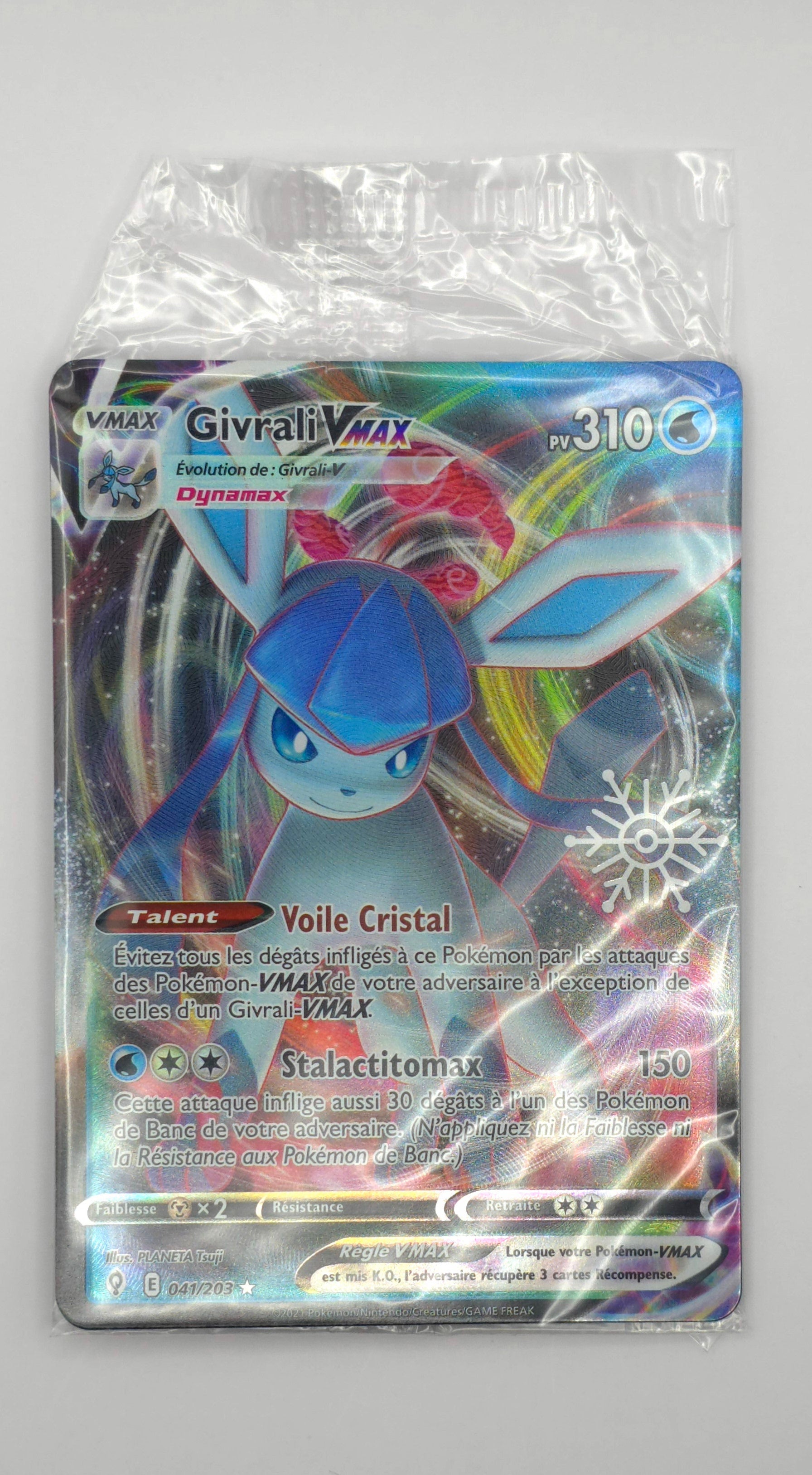 Carte Pokémon – Givrali VMAX Holo (Calendrier de l’Avent 2023 / Épée & Bouclier – Évolution Céleste 2021 – 041/203) – FR
