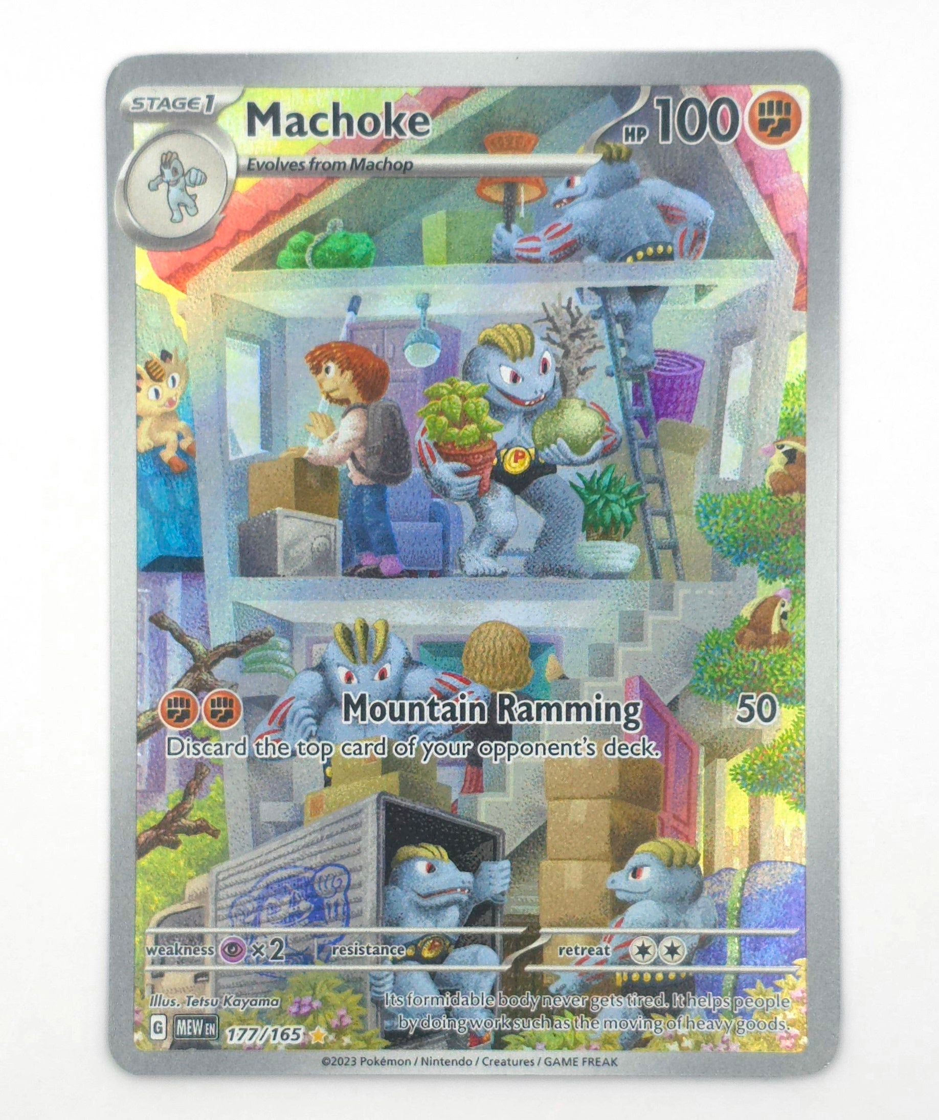 Carte Pokémon – Machoke Full Art Holo (Scarlet & Violet 2023 – 177/165) – ENG