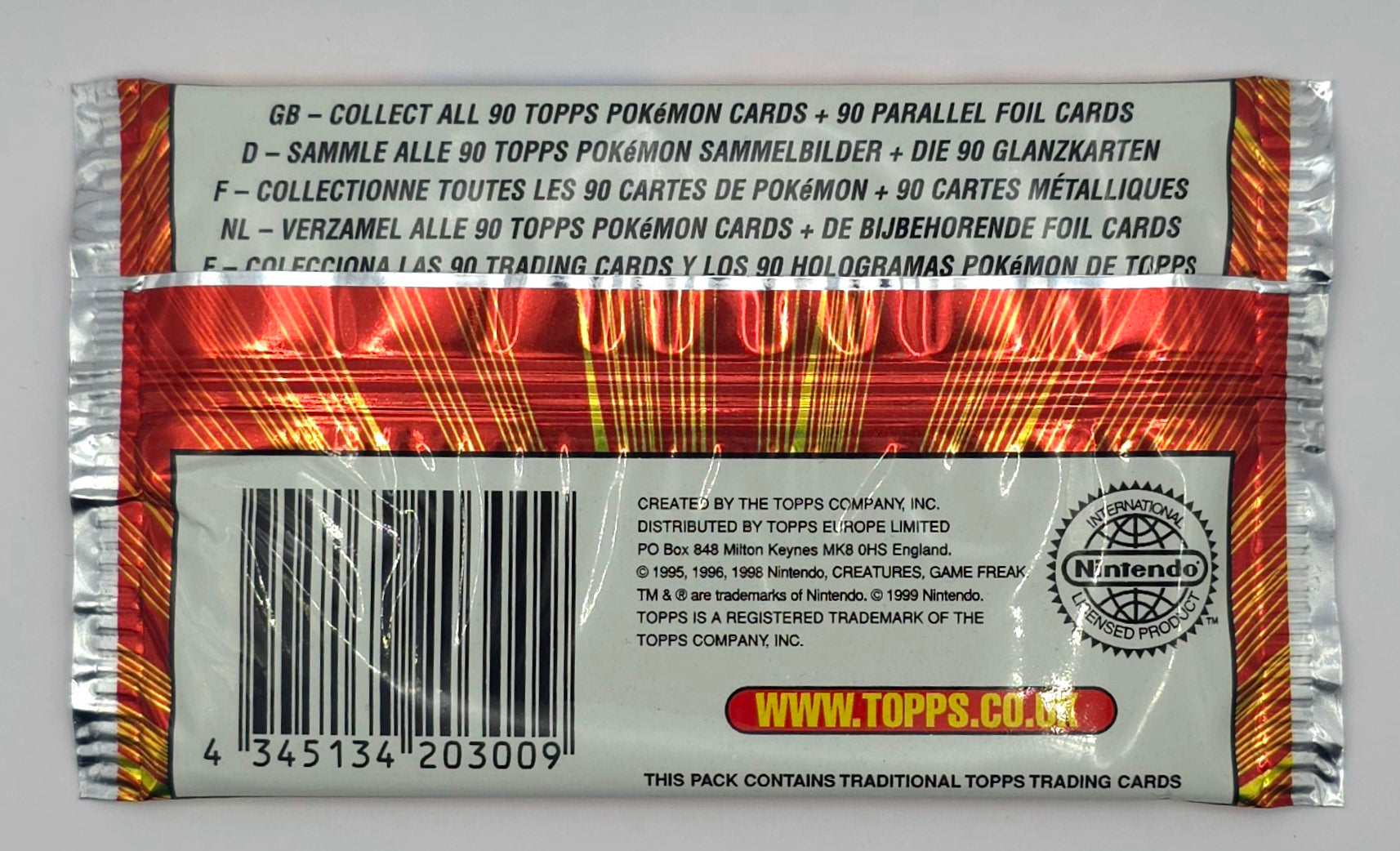 Booster Pokémon TOPPS (1999) édition 1 neuf scellé - ENG