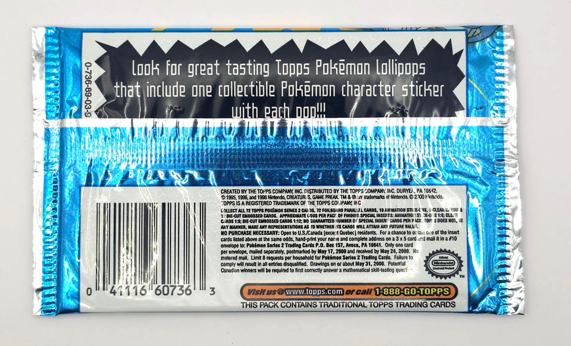 Booster Pokémon TOPPS 1999 – Série 2 (ENG) – Neuf et Scellé