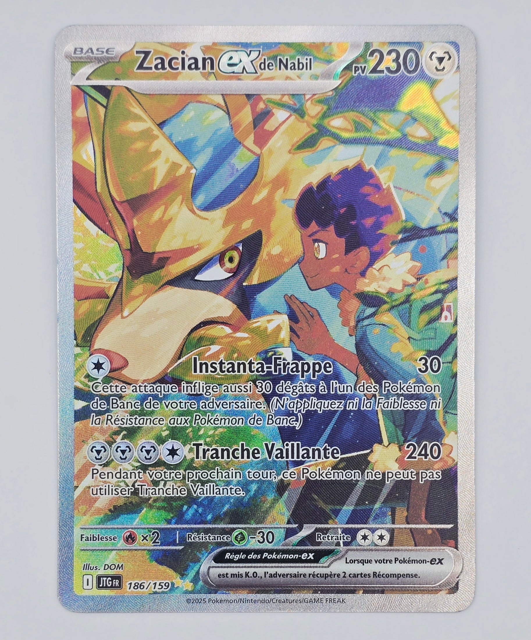 Carte Pokémon – Zacian ex Full Art Alternative (Écarlate & Violet EV09 – Aventures Ensemble 2023 – 186/159) – FR