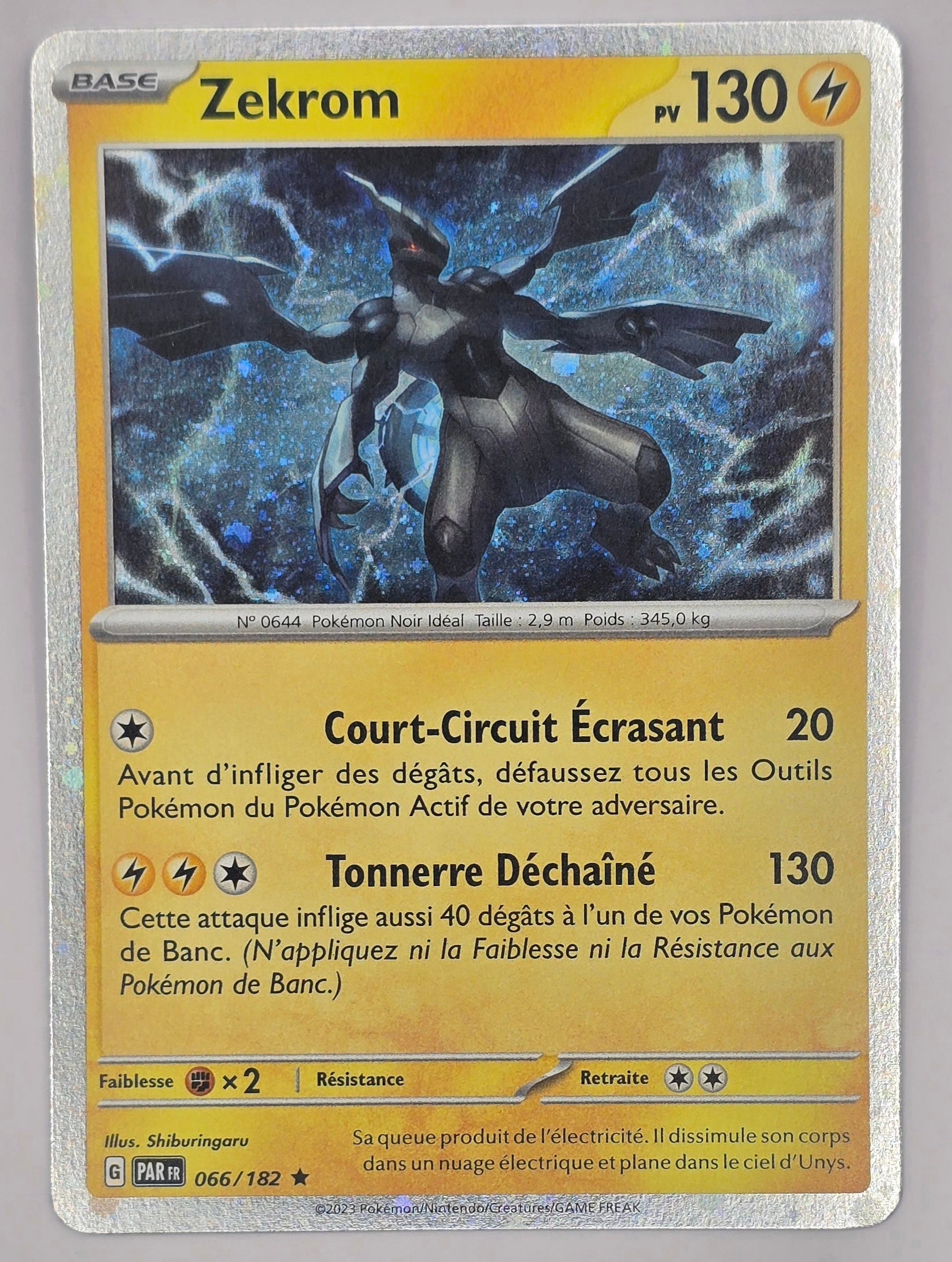 Carte Pokémon - Zekrom 066/182 Faille Paradoxe (EV04) - FR