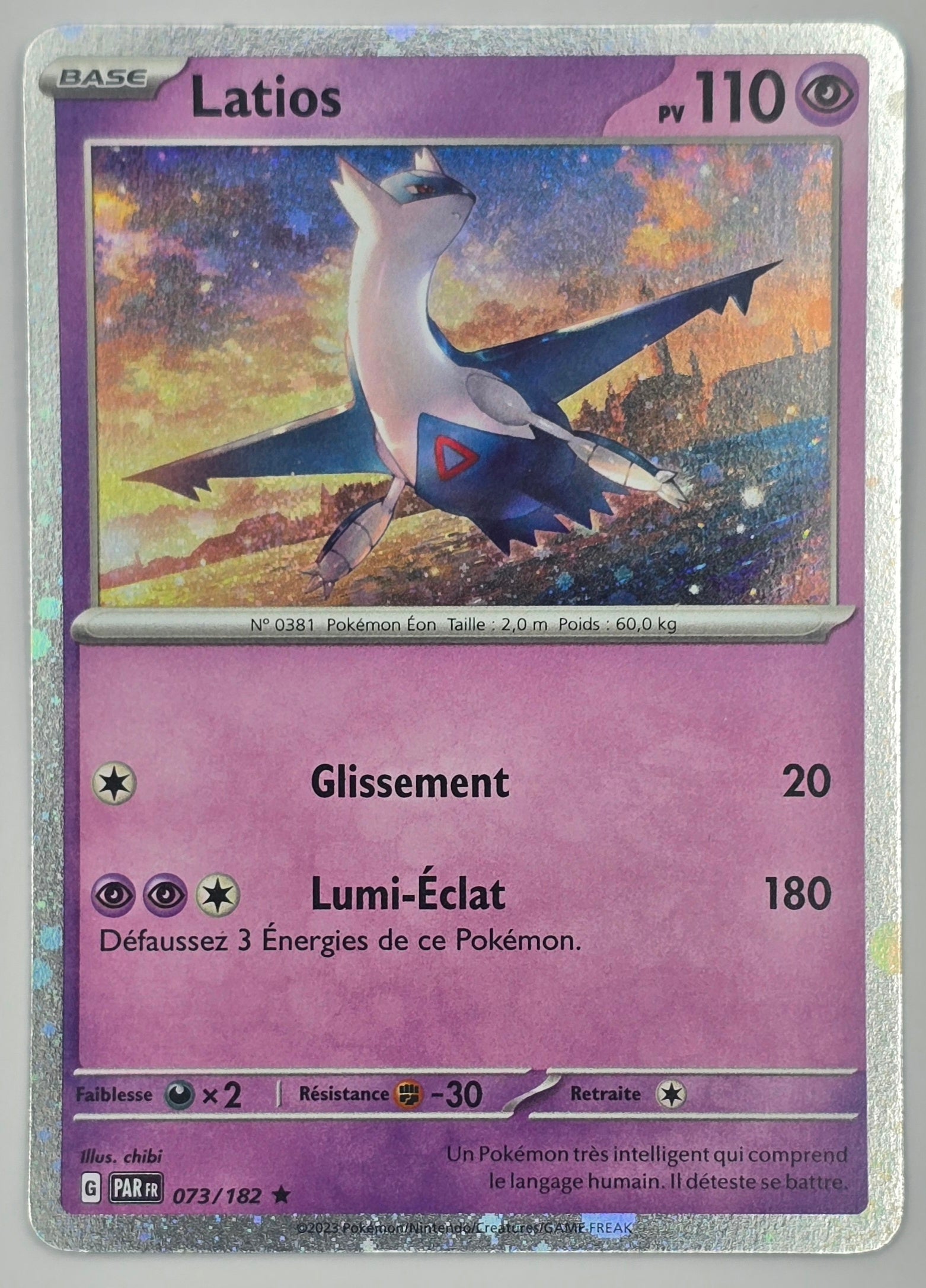 Carte Pokémon - Latios 073/182 Faille Paradoxe (EV04) - FR