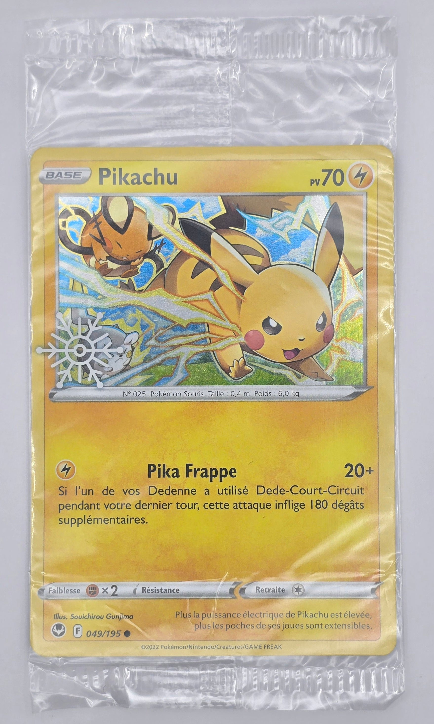 Carte Pokémon – Pikachu 049/195 – Calendrier de l'avent 2022 FR - Sous Blister