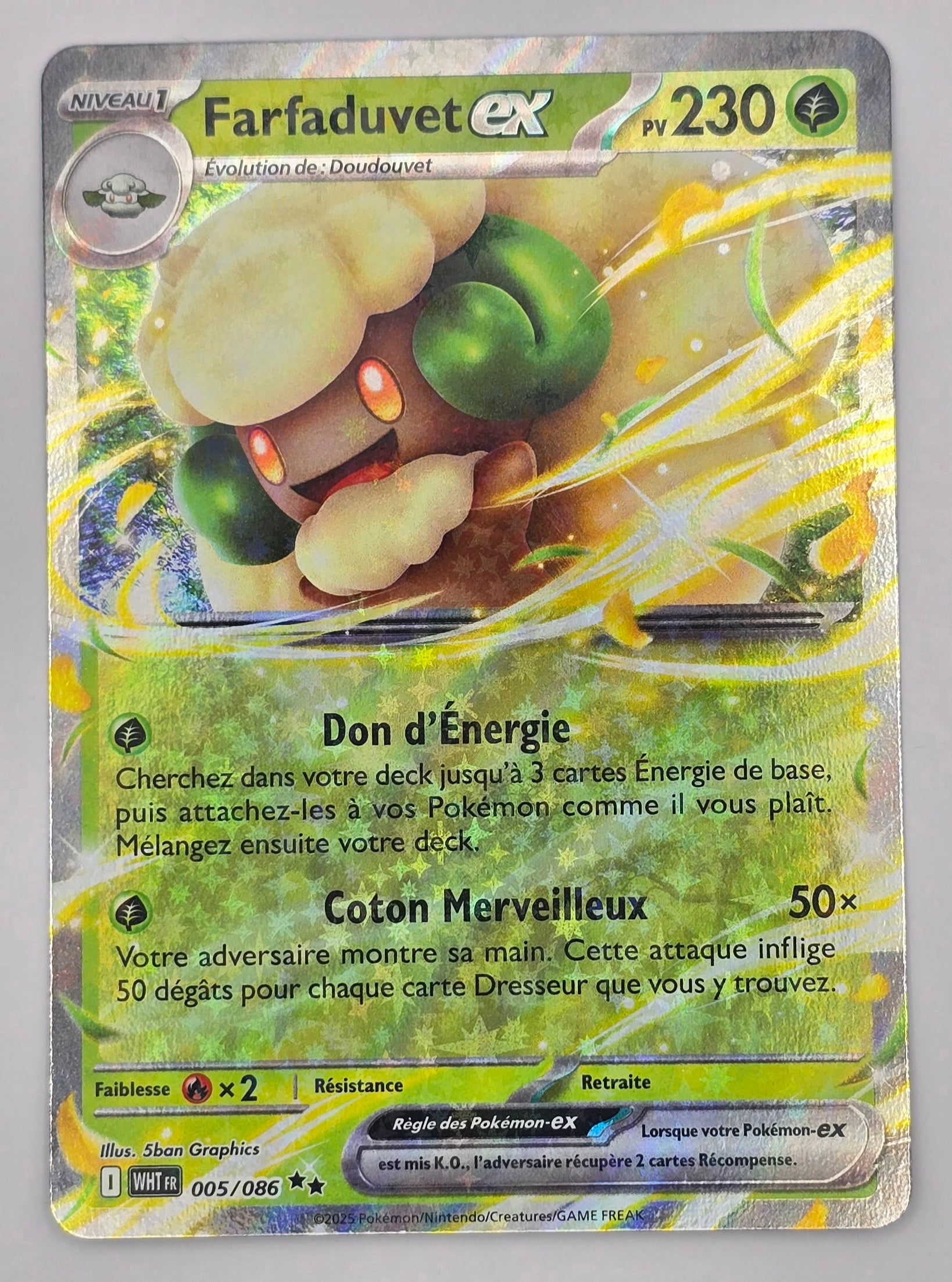 Carte Pokémon – Farfaduvet EX 005/086 – Flamme Blanche (EV10.5) - FR