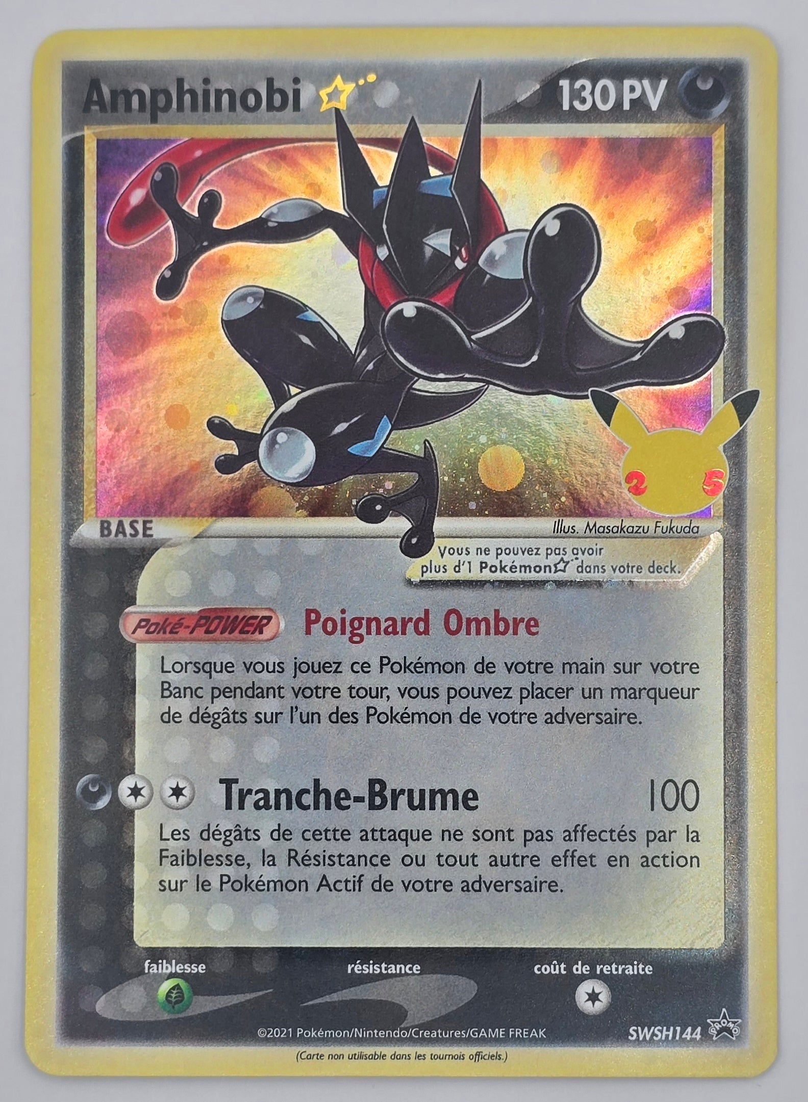 Carte Pokémon – Amphinobi SWSH144 (Black Star Promo) - Célébration 25 ans - FR