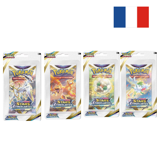 Artset 4 Boosters sous Blister – Pokémon Épée & Bouclier : Star Étincelantes (EB09) – FR