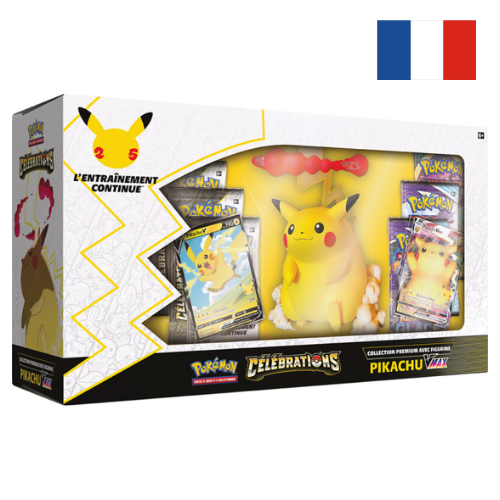 Coffret Pokémon – Collection Premium Célébrations Pikachu VMAX avec figurine (FR)