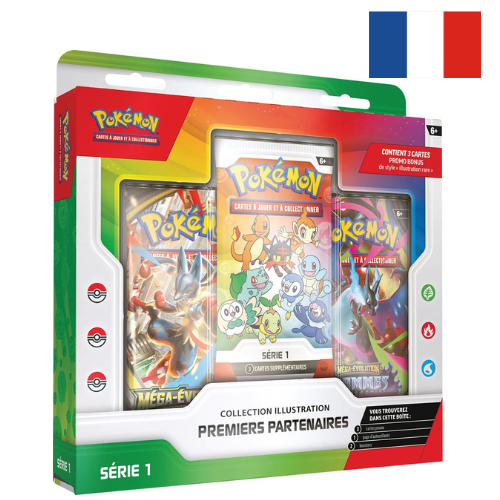 Coffret Pokémon Héros Transcendants ME2.5 Collection Illustration Premiers Partenaires - FR
