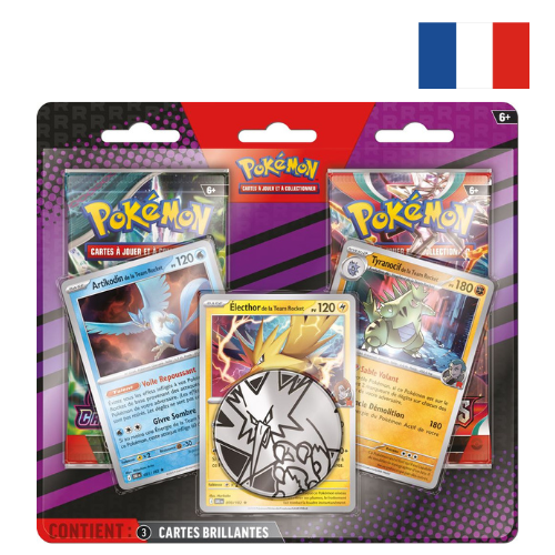 Duo Pack Promo Pokémon – Électhor, Artikodin & Tyranocif – Team Rocket (FR)