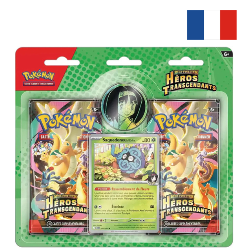 Duo Pack Promo Pokémon – ME2.5 Heros Transcendants - FR (illustration Saquedeneu d’Erika)