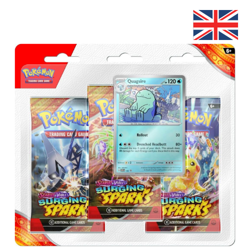 3-Pack Pokémon Écarlate & Violet – Étincelles Déferlantes (SV08) – Maraiste (EN)
