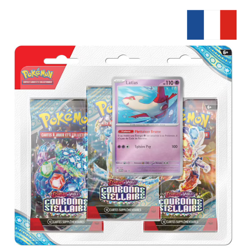 3-Pack Pokémon Écarlate & Violet – Couronnes Stellaires (FR)