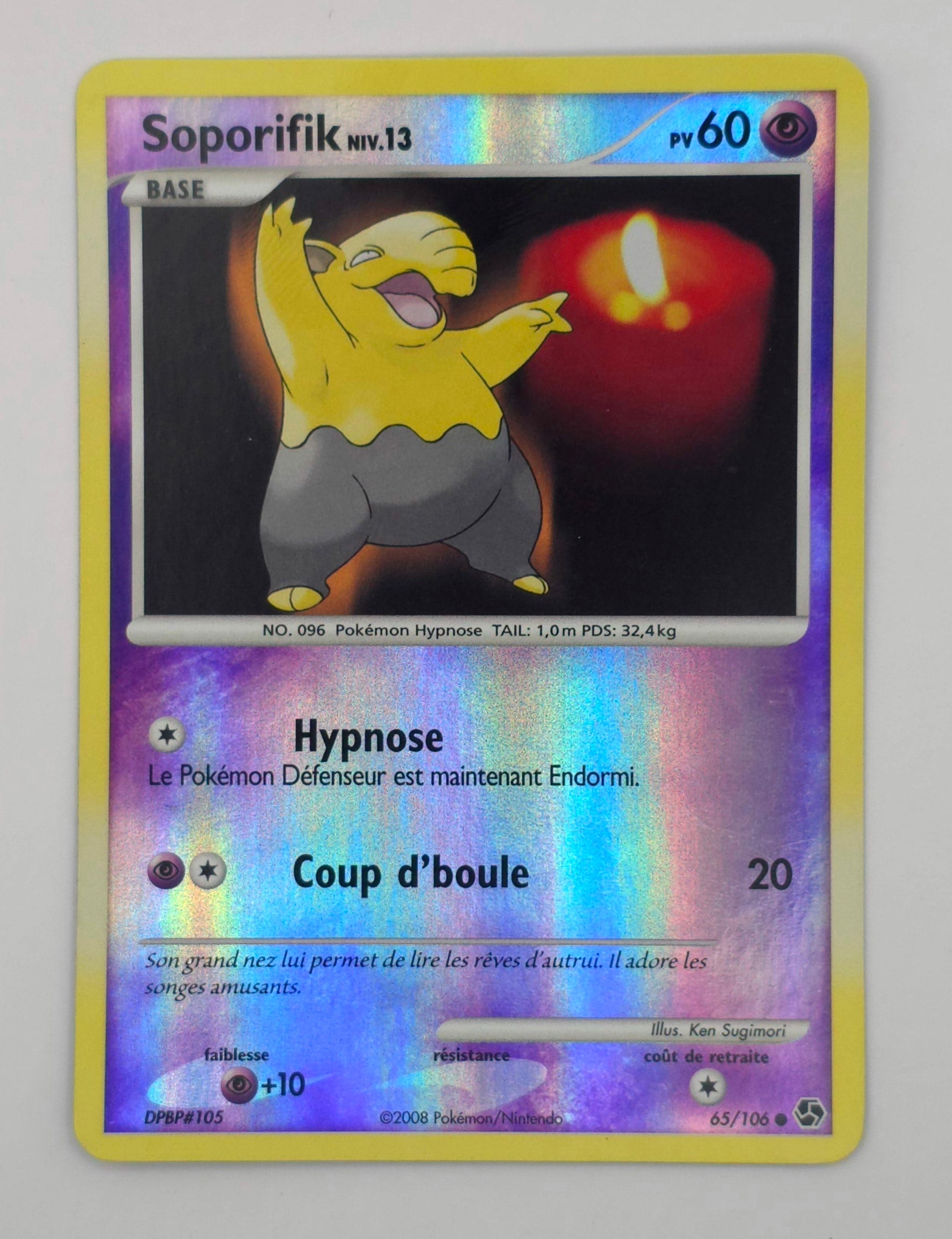 Carte Pokémon – Soporifik Holo (Diamant & Perle – Duels au Sommets 2008 – 65/100) – FR