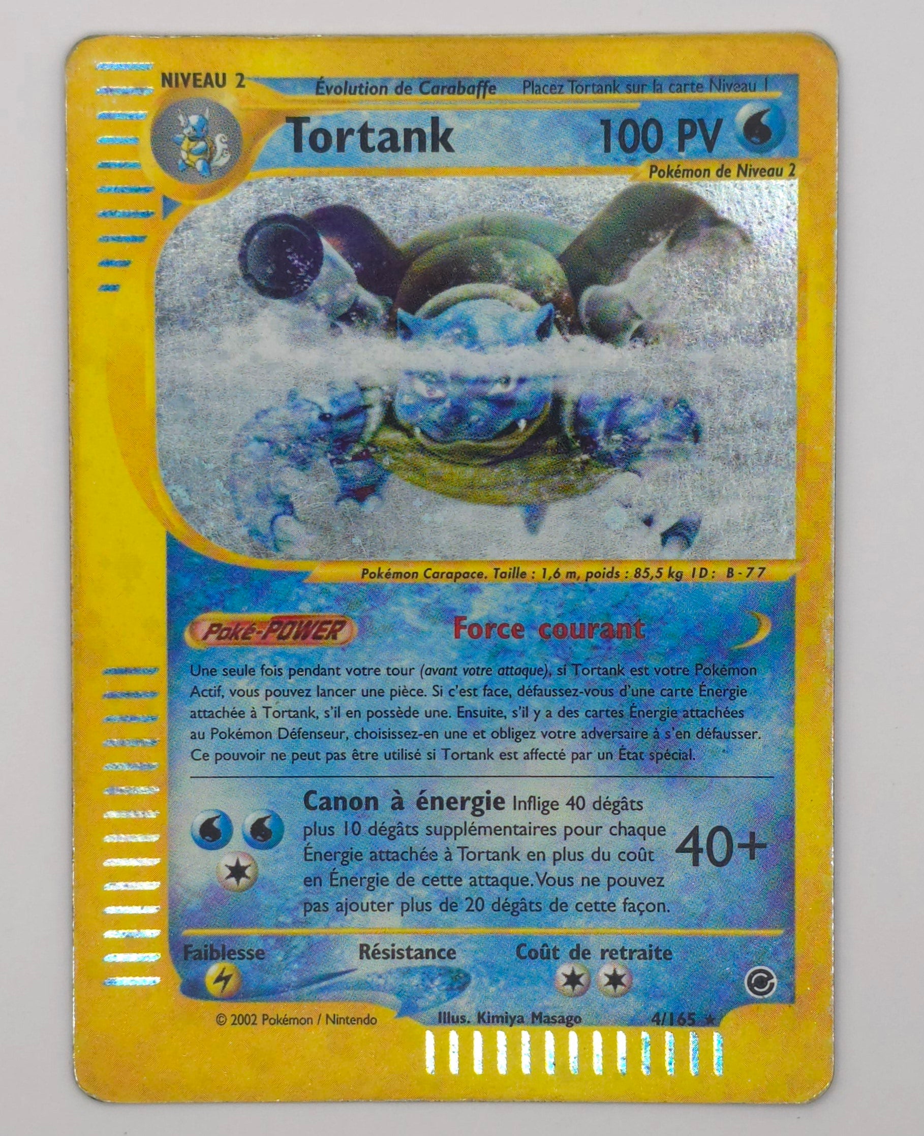 Carte Pokémon – Tortank Holo (Expedition Base Set 2002 – 4/165) – FR