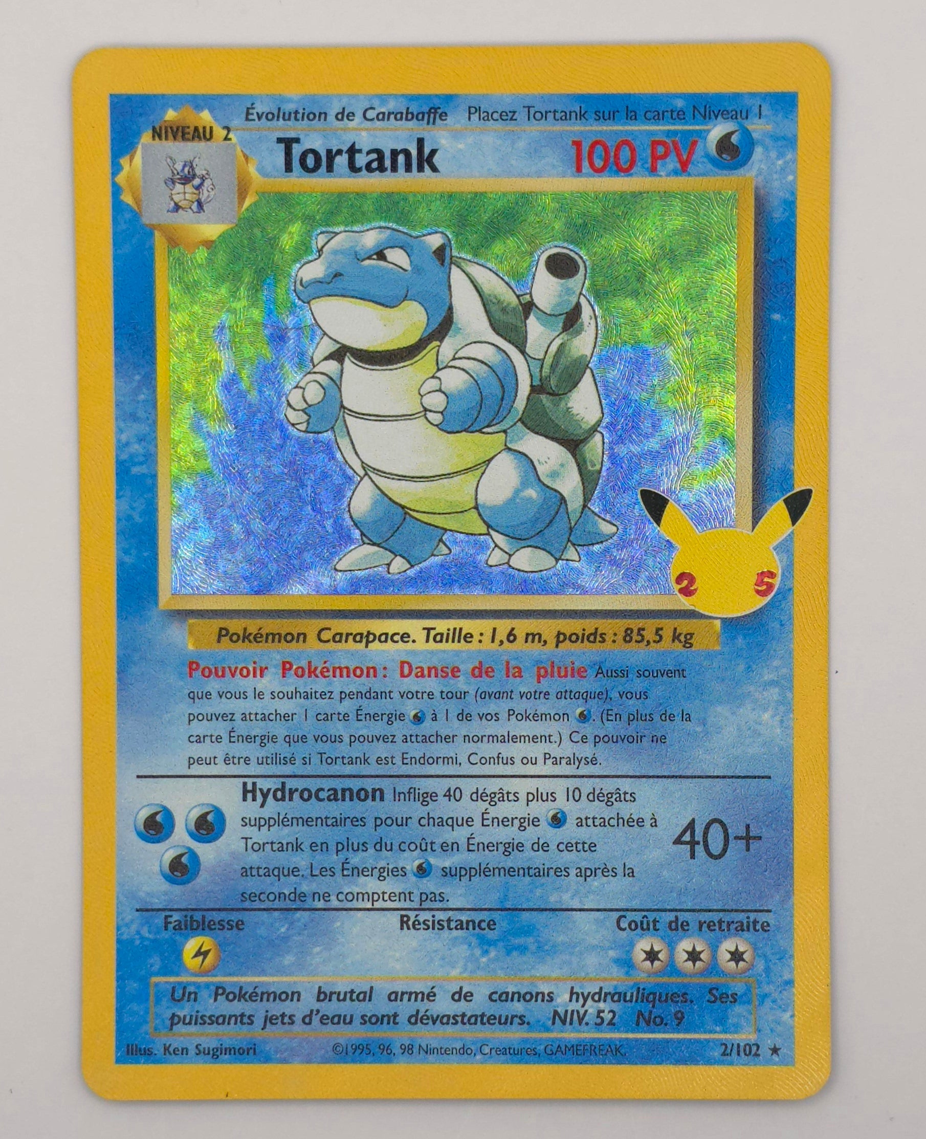 Carte Pokémon – Tortank Holo (Célébrations 25e Anniversaire 2021 – 2/102) – FR
