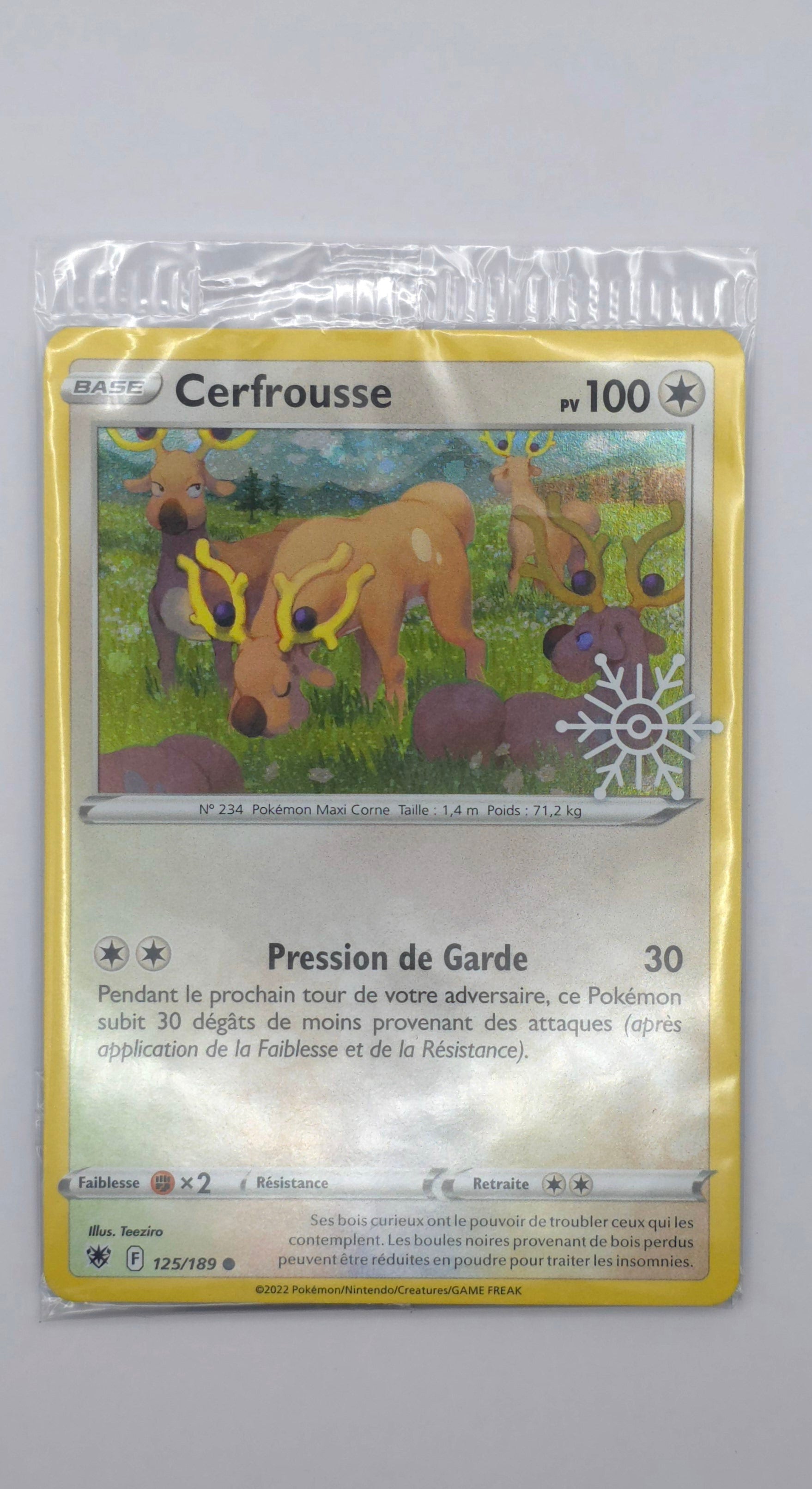 Carte Pokémon – Cerfrousse Holo (Promo Épée & Bouclier – 125/189) – FR
