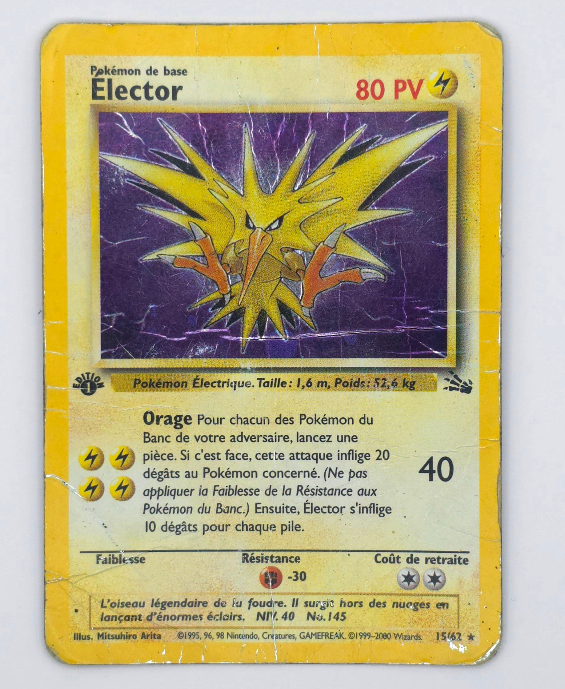 Carte Pokémon – Élector Holo (Set de Base 1999 – 1ʳᵉ Édition – 15/62) – FR