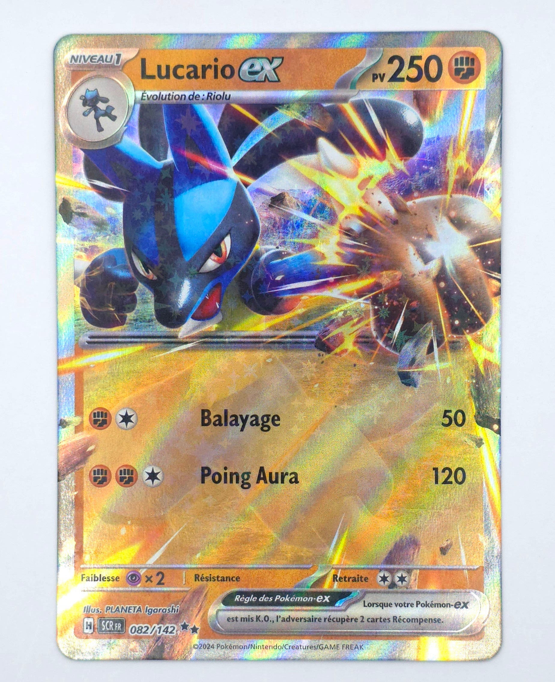 Carte Pokémon – Lucario EX Holo (Forces Temporelles 2024 – 082/142) – FR