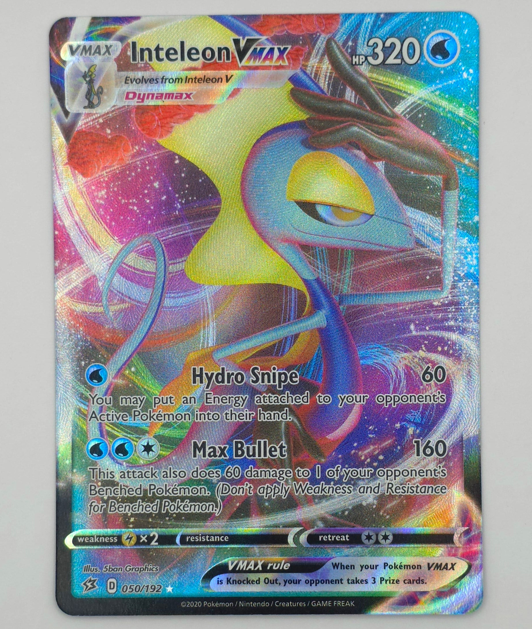 Carte Pokémon – Inteleon VMAX Holo (Épée & Bouclier EB02 – Clash des Rebelles 2020 – 050/192) – ENG