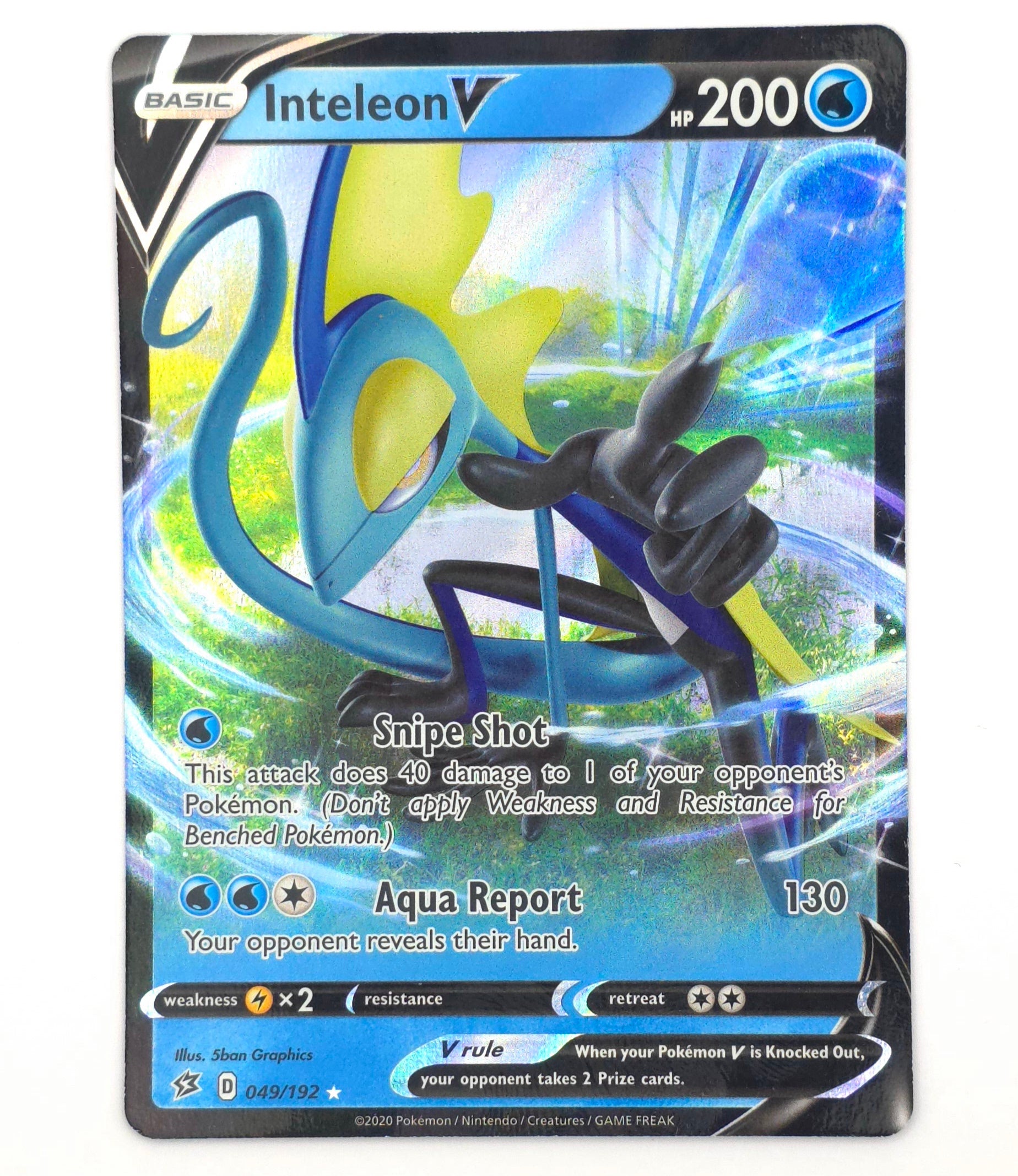 Carte Pokémon – Inteleon V Holo (Épée & Bouclier EB02 – Clash des Rebelles 2020 – 049/192) – ENG