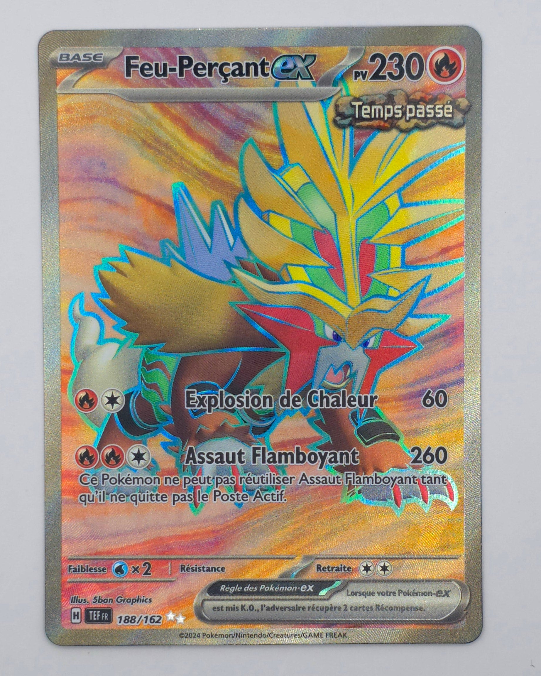 Carte Pokémon – Feu-Perçant EX Full Art Holo (Écarlate & Violet – Forces Temporelles 2024 – 188/162) – FR
