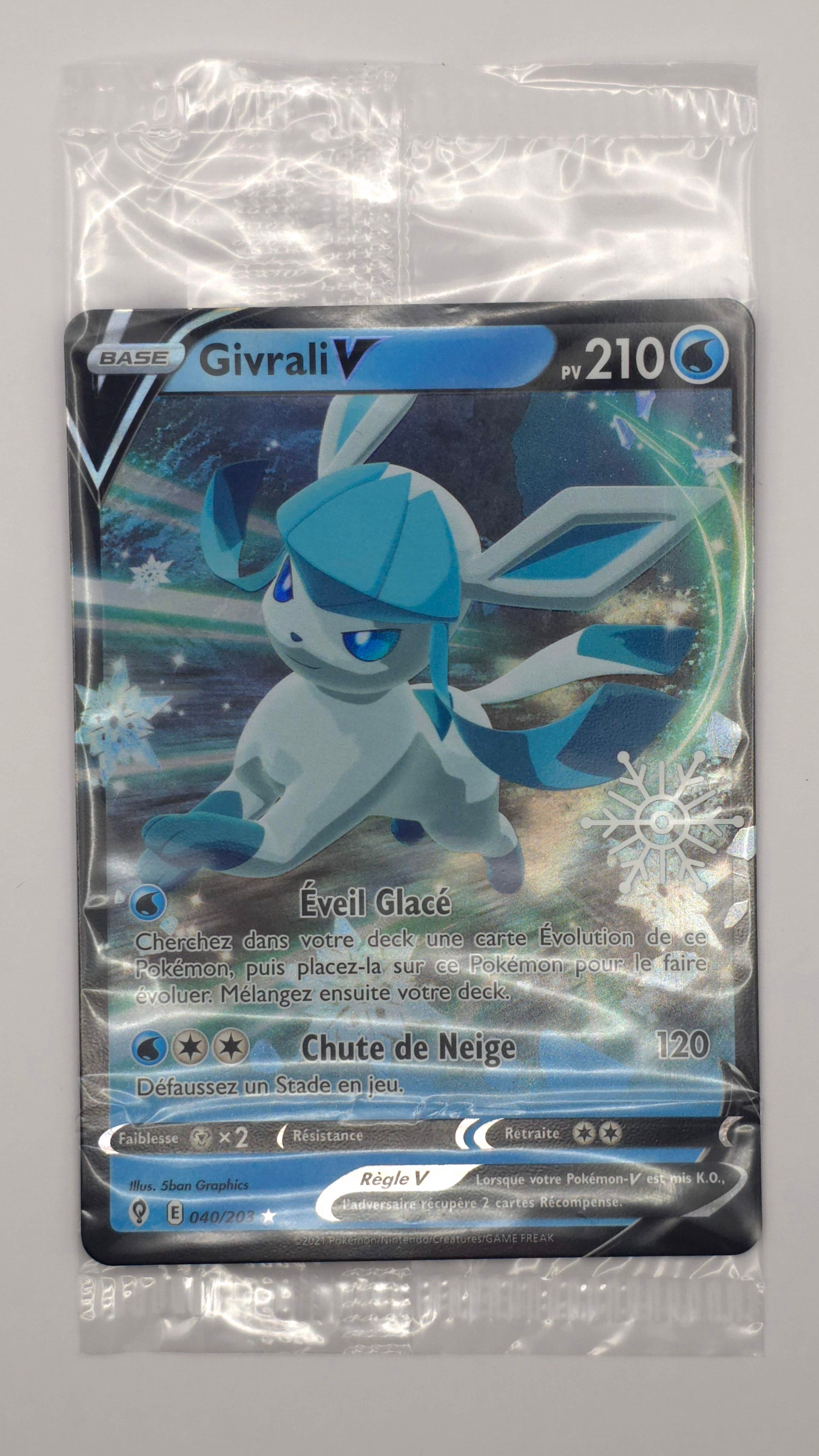 Carte Pokémon – Givrali V Holo (Calendrier de l’Avent 2023 / Épée & Bouclier – Évolution Céleste 2021 – 040/203) – FR