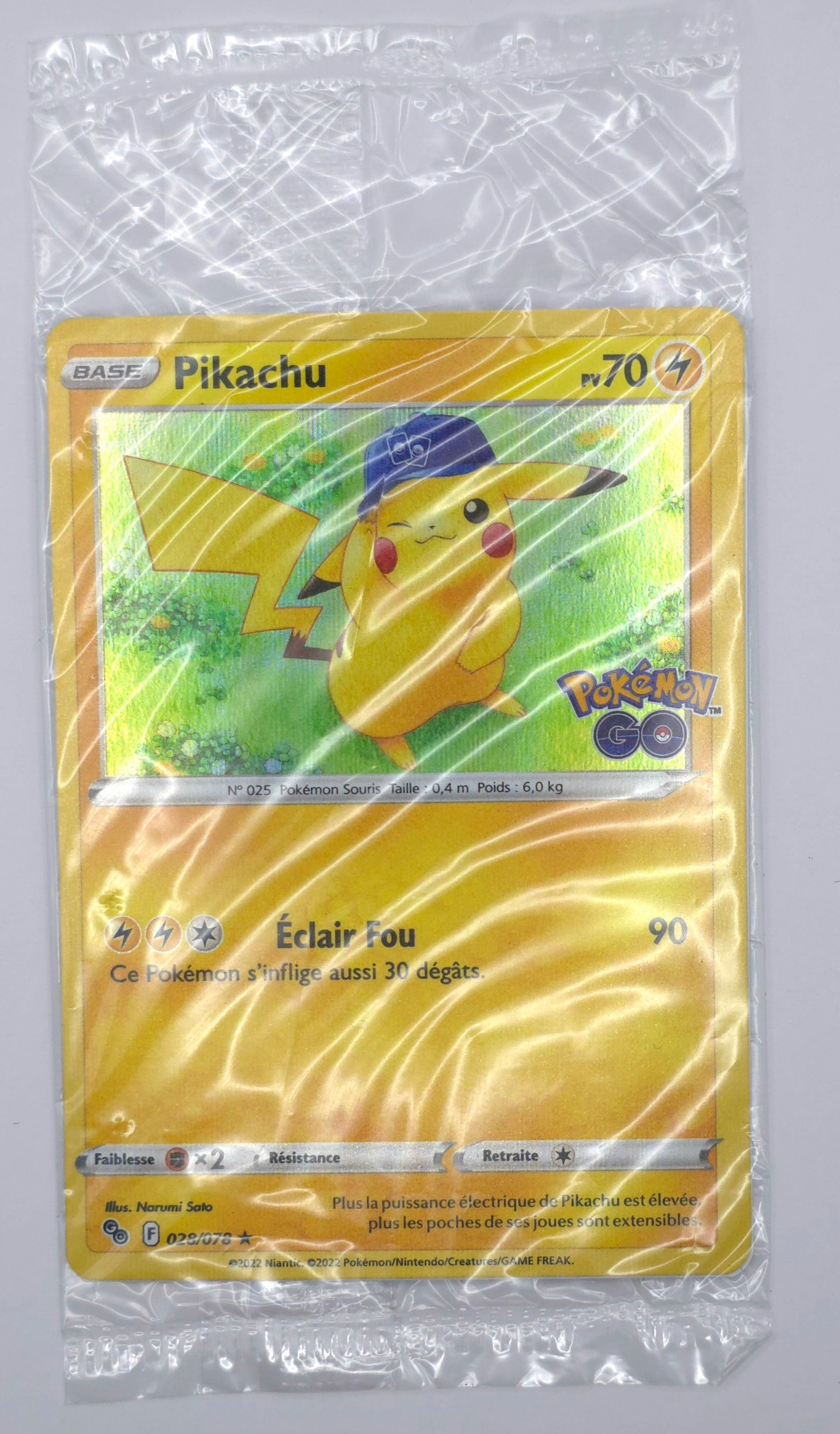Carte Pokémon – Pikachu Holo Promo (Pokémon GO 2022 – 028/078) – FR
