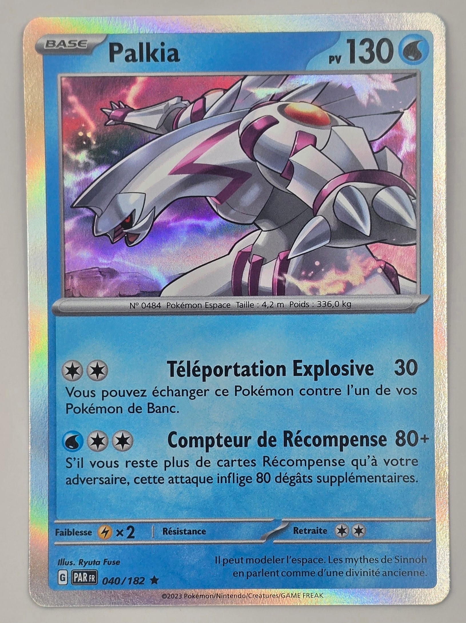 Carte Pokémon - Palkia 040/182 Faille Paradoxe (EV04) - FR