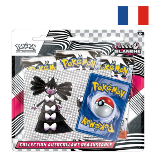 3-Pack Pokémon SV10.5 – Flamme Blanche Sticker Collection (FR)