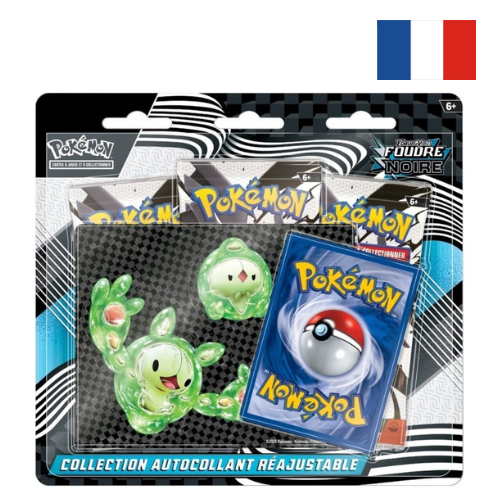 3-Pack Pokémon SV10.5 – Foudre Noire Sticker Collection (FR)