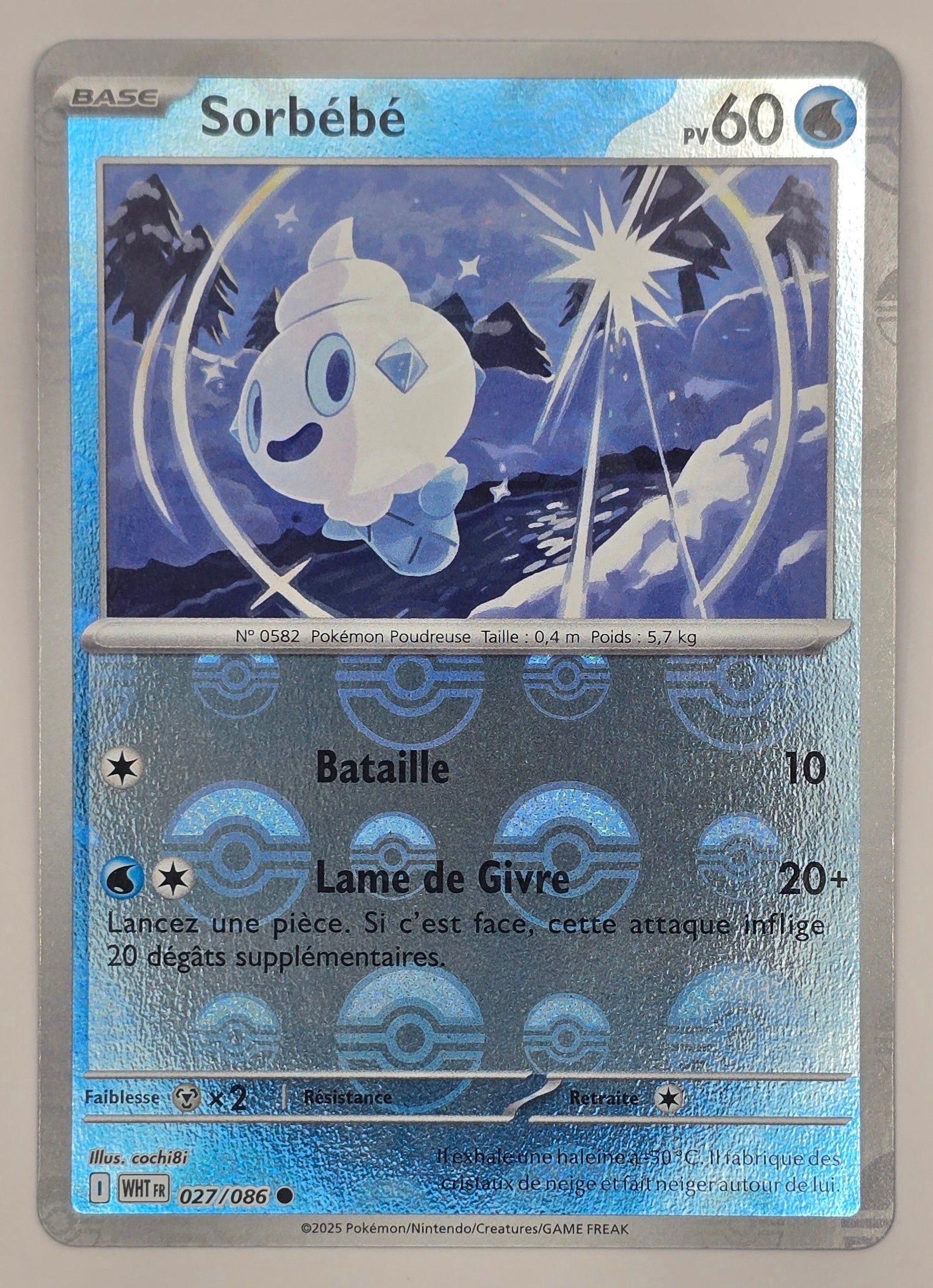 Carte Pokémon - Sorbébé 027/086 Flammes Blanches (EV10.5) - FR