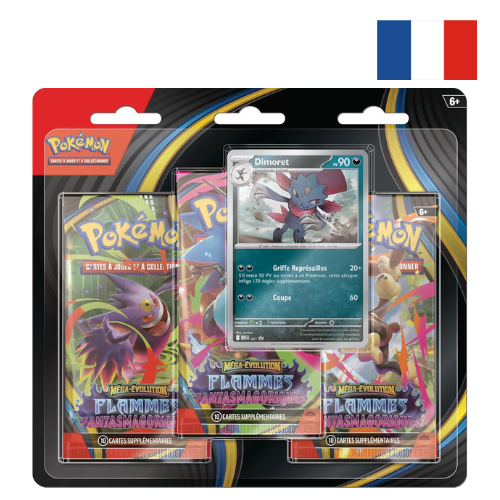 3-Pack Pokémon Flammes fantasmagoriques ME02 – FR