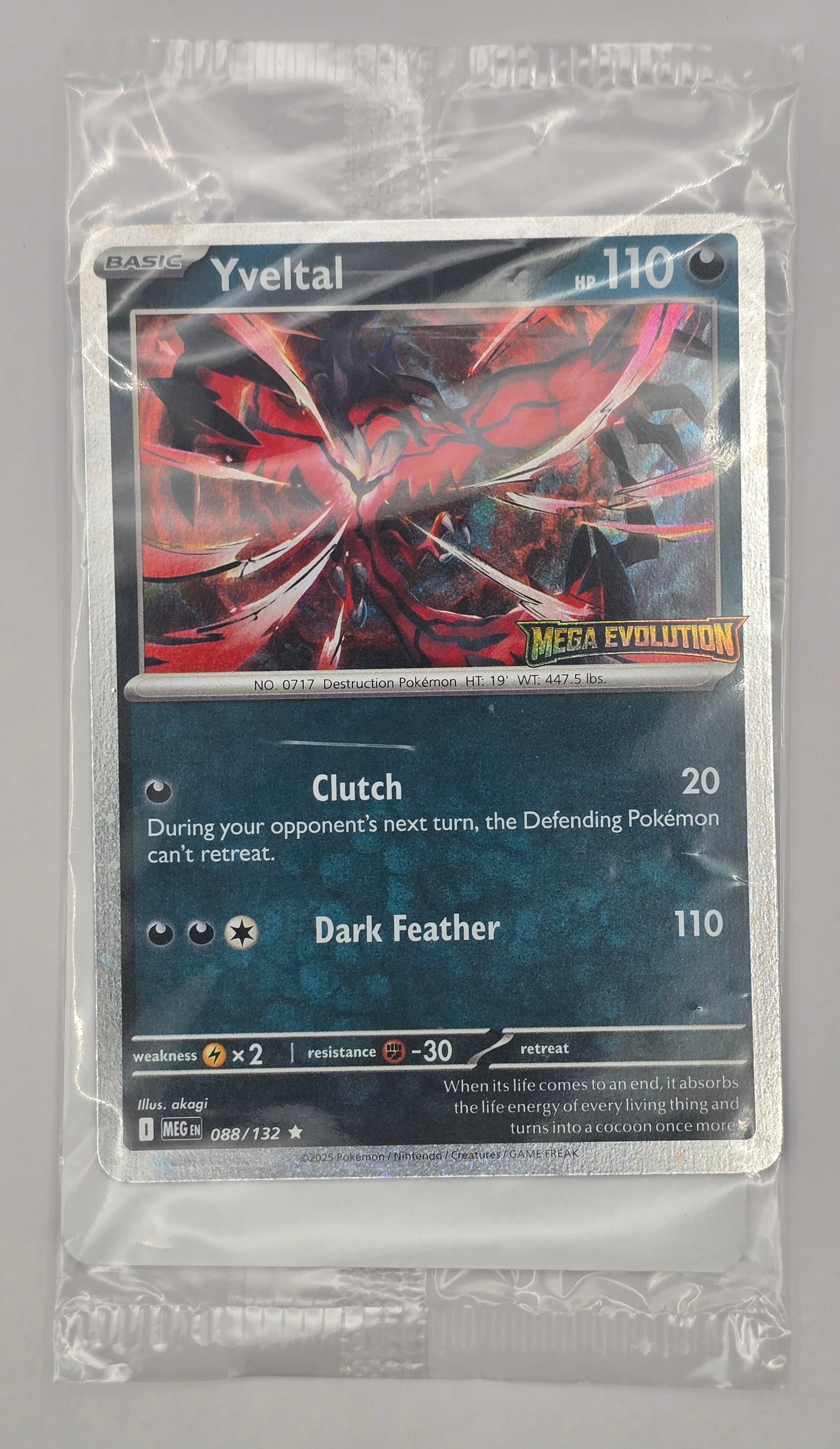 Carte Pokémon – Yveltal 088/132 – Stamp Méga-Évolution (ME01) ENG – New