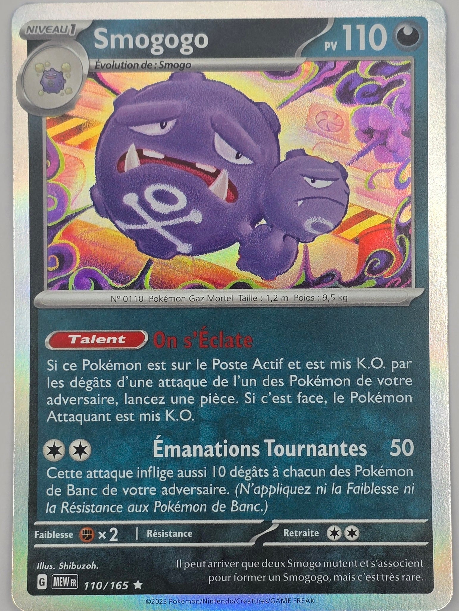 Carte Pokémon – Smogogo 110/165 FR - Série 151