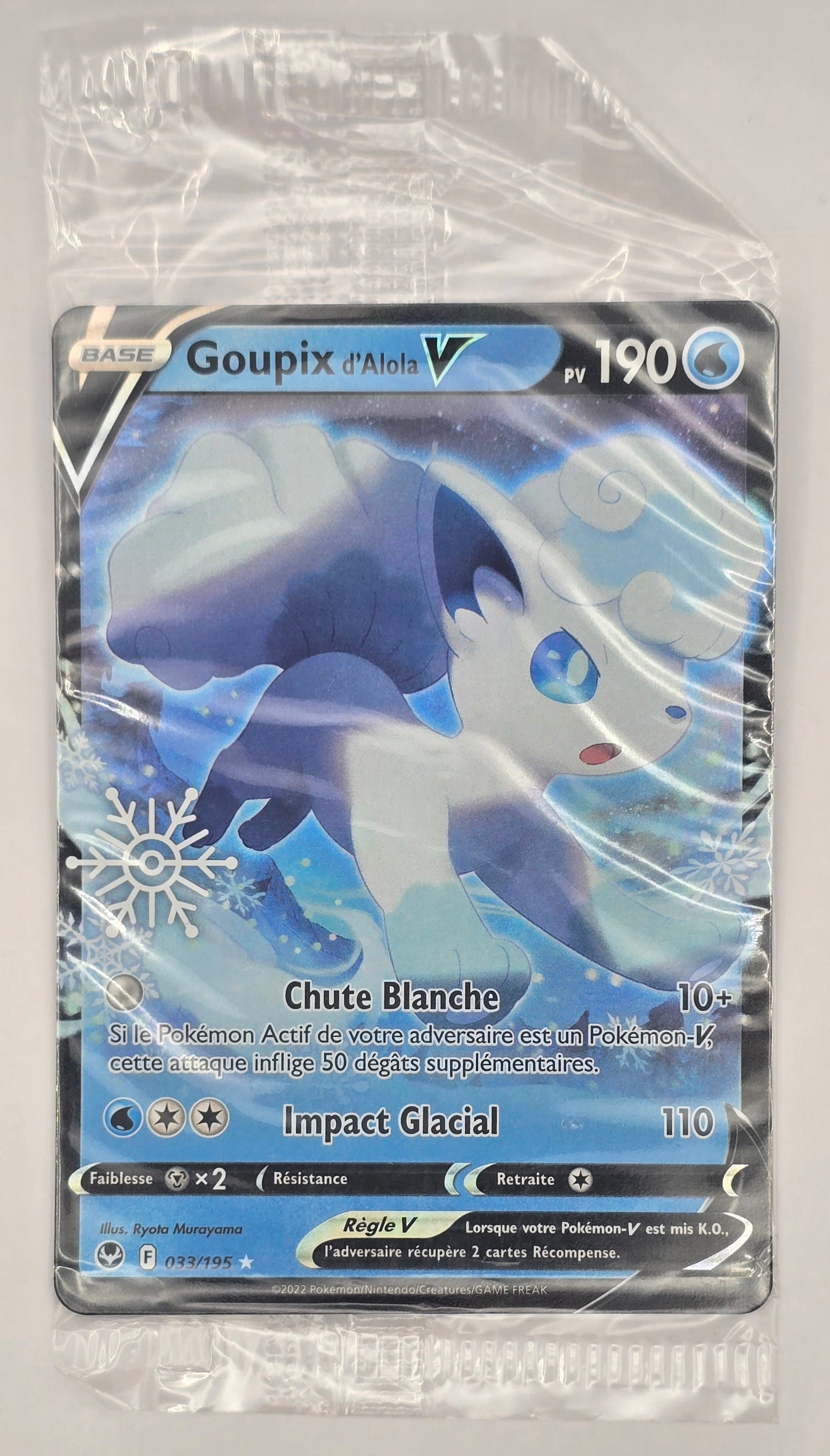 Carte Pokémon – Goupix d'Alola V 033/195 – Calendrier de l'Avent Hiver 2022 - FR