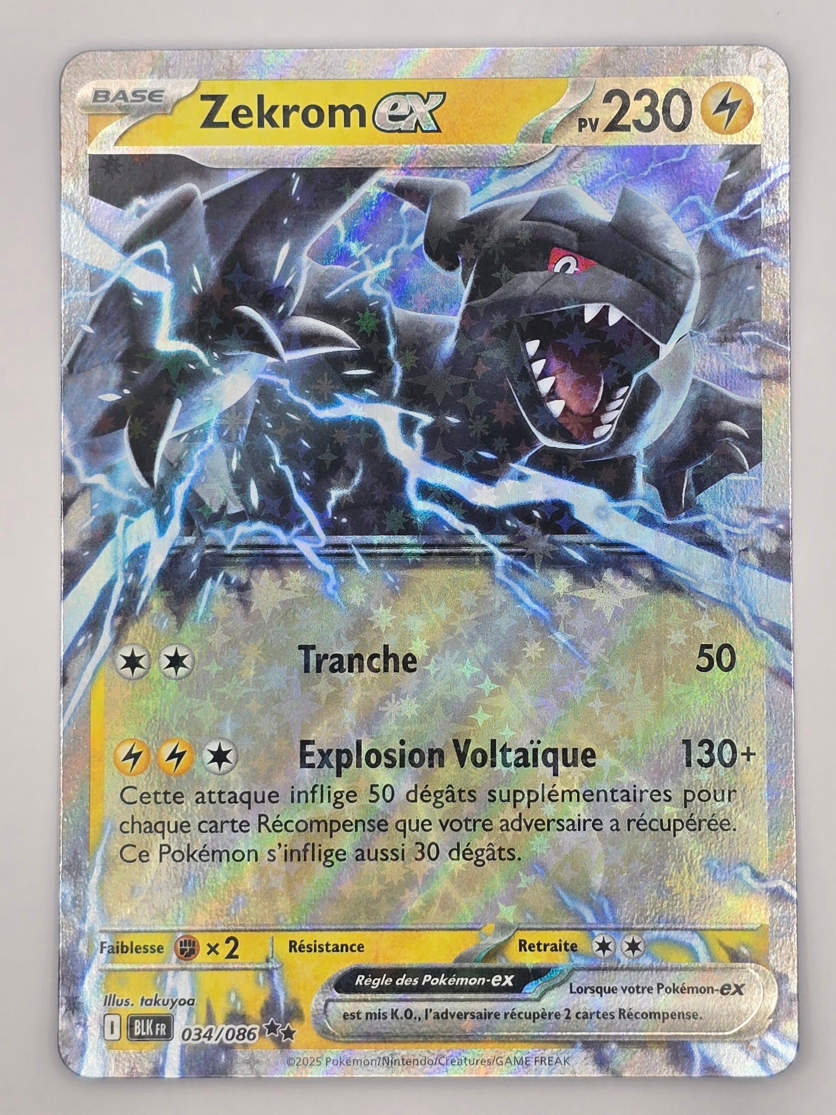 Carte Pokémon – Zekrom EX 034/086 –  Foudre Noire (EV10.5) - FR