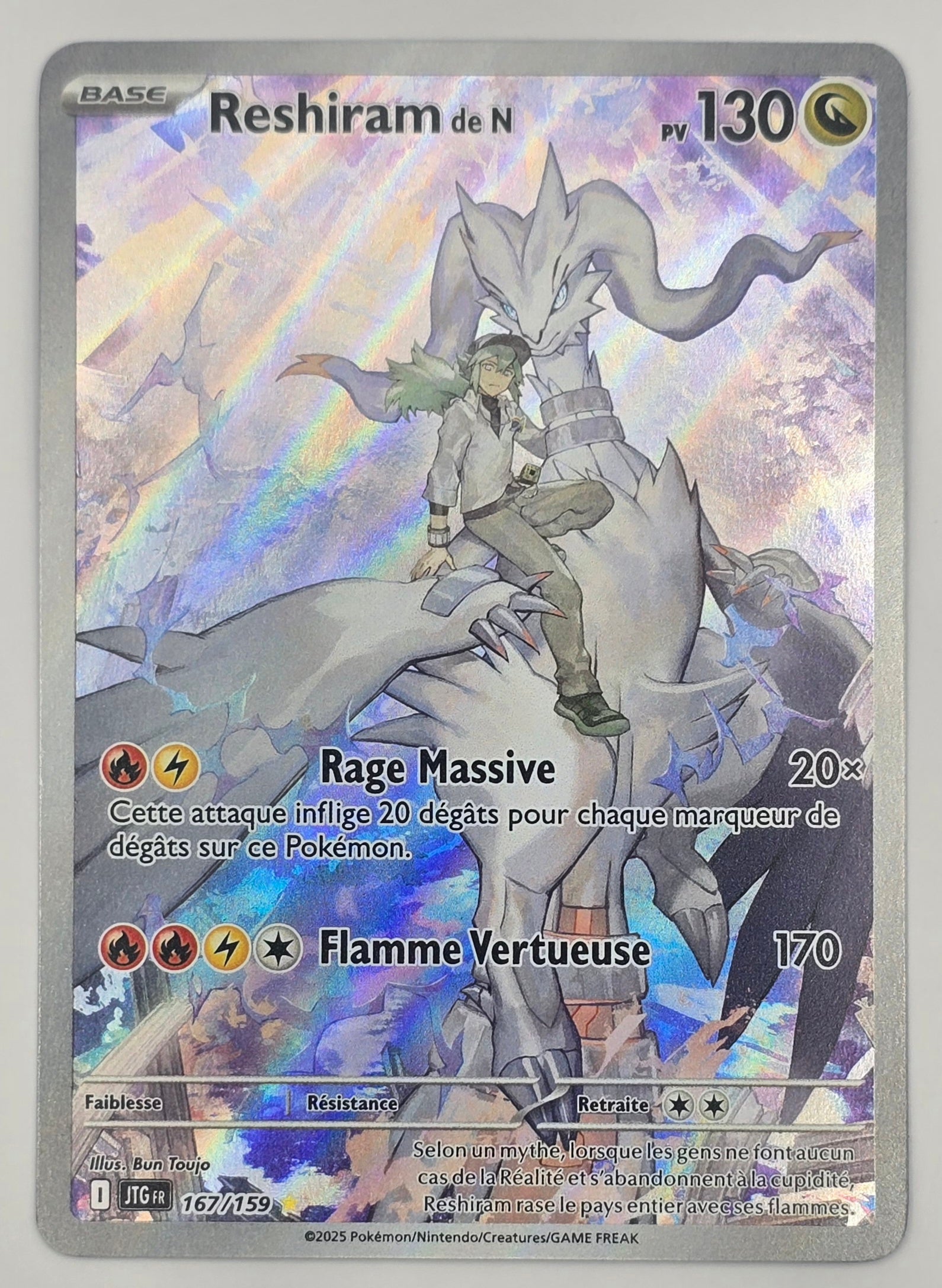 Carte Pokémon – Reshiram 167/159 - Aventures Ensembles (EV09) - FR
