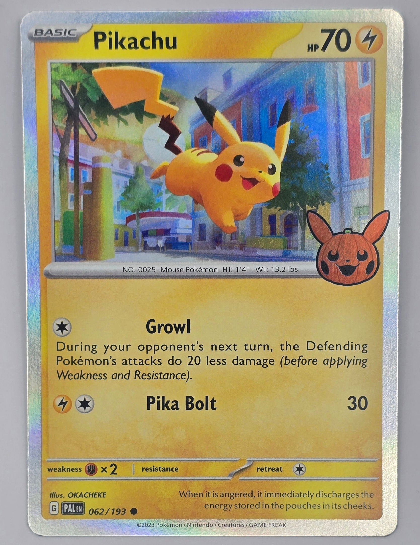 Carte Pokémon – Pikachu 062/193 ENG - Trick or Trade 2023