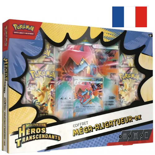 Coffret Pokémon Héros Transcendants ME2.5 Méga-Aligatueur Ex - FR
