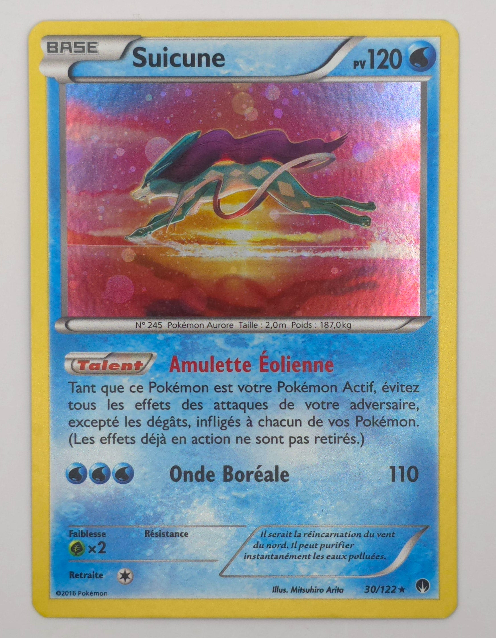 Carte Pokémon – Suicune Holo (XY BreakPoint 2016 – 30/122) – FR