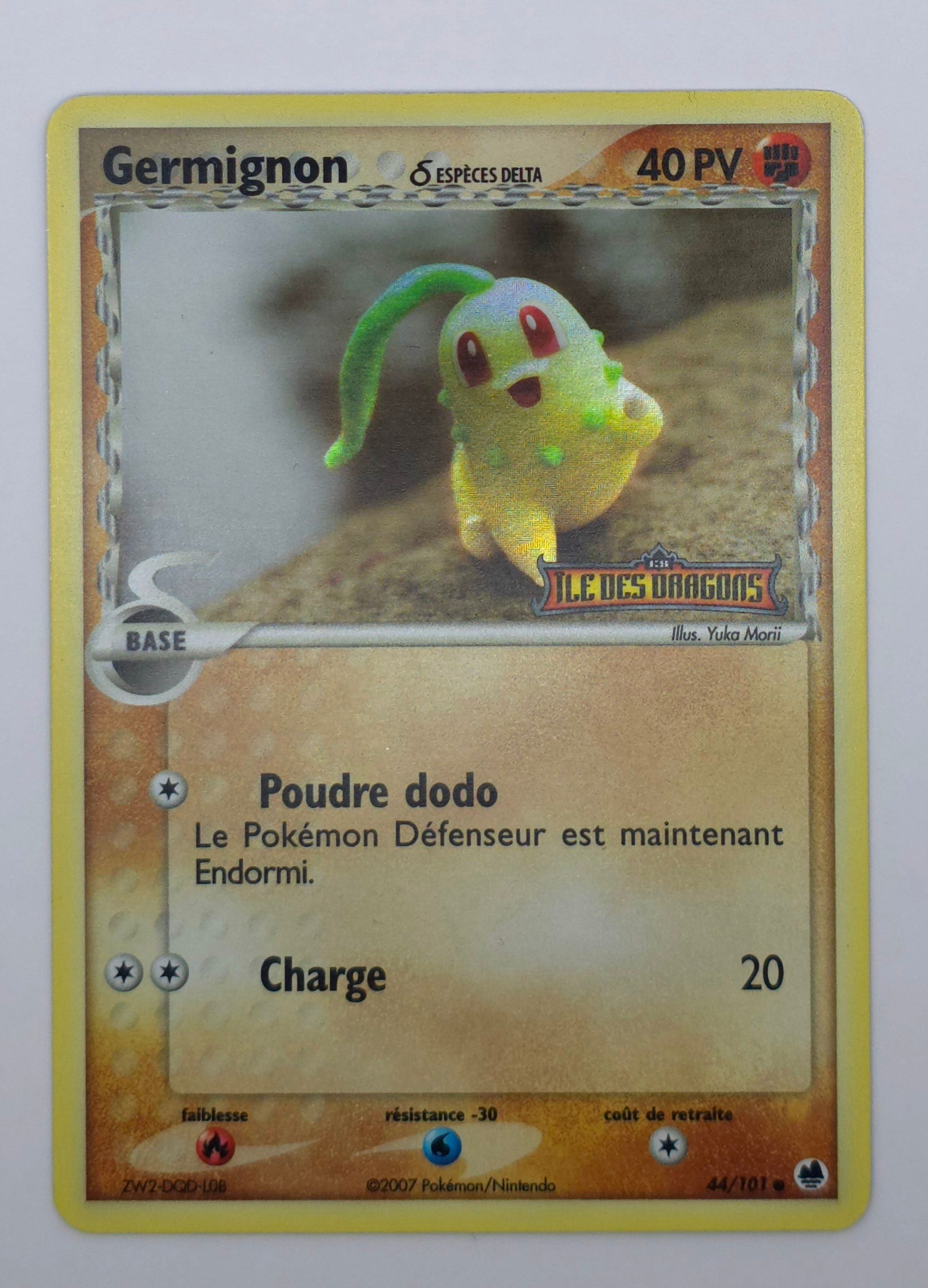 Carte Pokémon – Germignon Holo (Espèce Delta – Îles des Dragons 2007 – 44/101) – FR